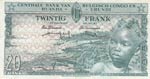 Belgium Congo, 20 Francs, 1957, XF, p31