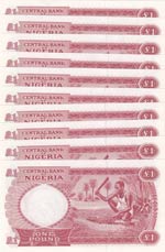Nigeria, 1 Pound, 1967, UNC, p8, (Total 10 ... 