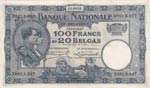 Belgium, 100 Francs-20 ... 