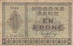 Norway, 1 Krone, 1948, ... 