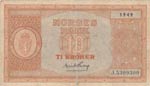 Norway, 10 Kroner, 1949, ... 