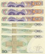 Poland,  UNC,  Total 6 banknotes