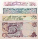 South Vietnam,  Different 4 banknotes