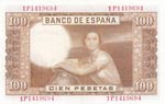 Spain, 100 Pesetas, 1953, AUNC, p145a