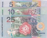 Suriname,  Total 3 banknotes