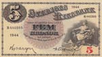 Sweden, 5 Kronor, 1944, ... 