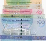 Turkmenistan,  UNC,  Total 4 banknotes