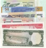 Uruguay,  Total 6 banknotes