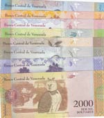 Venezuela,  Total 5 banknotes