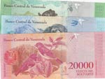 Venezuela,  Total 3 banknotes