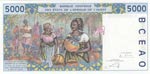 West African States, 5.000 Francs, 2002, ... 