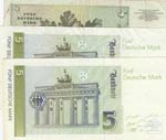 West Germany,  Total 3 banknotes
