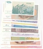 Yugoslavia,  Total 10 banknotes