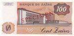 Zaire, 100 Zaires, 1985, UNC, p29s, SPECIMEN
