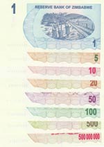 Zimbabwe,  UNC,  Total 8 banknotes