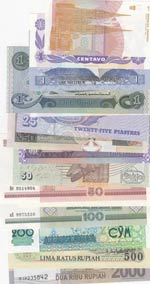Mix Lot,  UNC,  16 different banknotes