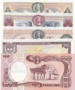 Colombia,  Total 5 banknotes