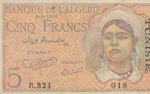 Algeria, 5 Francs, 1944, ... 