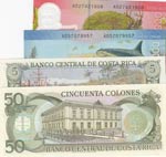 Costa Rica,  Total 4 banknotes