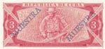 Cuba, 3 Pesos, 1985, UNC, p107s2, SPECIMEN