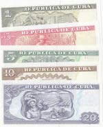 Cuba , 1 Peso, 3 Pesos, 5 Pesos, 10 Pesos ... 