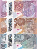 East Caribbean States,  Total 3 banknotes