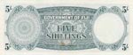 Fiji, 5 Shillings, 1965, AUNC, p51e