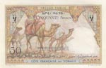 French Somaliland, 50 Francs, 1952, AUNC, p25