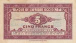 French West Africa, 5 Francs, 1942, VF, p28b