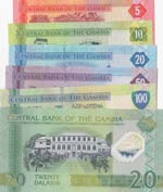 Gambia,  Total 6 banknotes
