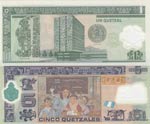 Guatemala,  Total 2 polymer plastic banknotes