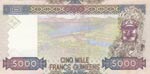 Guinea, 5000 Francs  , 2012, AUNC, p41b