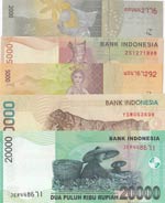 Indonesia,  Total 5 banknotes