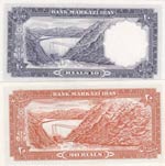Iran, 10 Rials, 20 Rials,   Total 2 banknotes