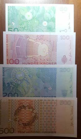 Norway, 50-100-200-500 Kroner, UNC, (Total 4 ... 
