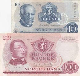 Norway, 10-100 Kroner, ... 