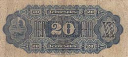 Peru, 20 Soles, 1879, FINE, p7a  
