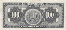 Peru, 100 Soles de Oro, 1968, VF, p86a  