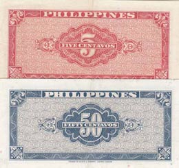Philippines, 5,50 Centavos, 1942, AUNC, ... 