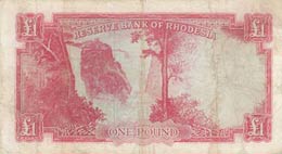 Rhodesia, 1 Pound, 1964, VF (-), p25a  ... 