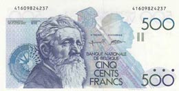 Belgium, 500 Francs, ... 