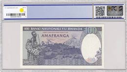 Rwanda, 100 Francs, 1982, UNC, p18  PCGS 64