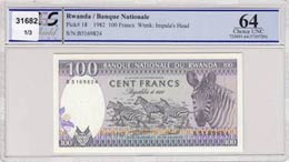 Rwanda, 100 Francs, ... 