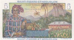 Saint Pierre & Miquelon, 5 Francs, ... 