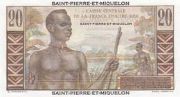 Saint Pierre & Miquelon, 20 Francs, ... 