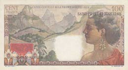 Saint Pierre & Miquelon, 100 Francs, 1946, ... 
