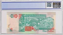 Belize, 1 Dollar, 1990, UNC, p51  PCGS 66 OPQ