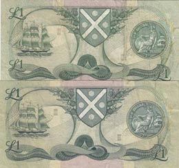 Scotland, 1 Pound, 1975, VF, p111c, (Total 2 ... 