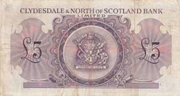 Scotland, 5 Pounds, 1956, VF, p192a  There ... 