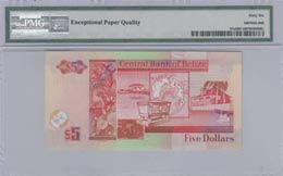 Belize, 5 Dollars, 2011, UNC, p67e  PMG 66 ... 